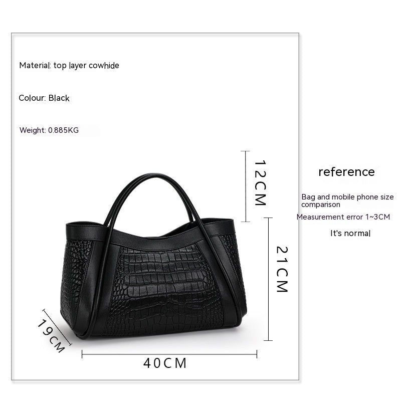 Women's Fashion Leather Tote Handbag – Practical Commuter Shoulder Bag