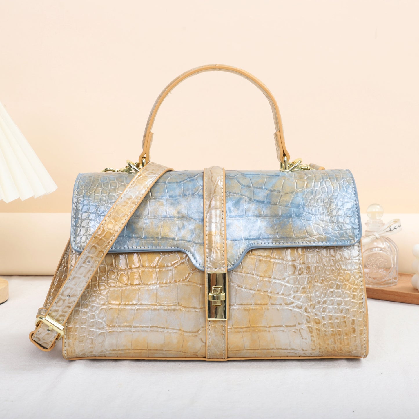 Women's Genuine Leather Fashion Shoulder Messenger Bag – Stylish Crossbody Handbag