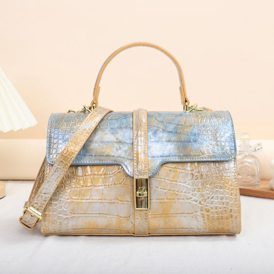 Women's Genuine Leather Fashion Shoulder Messenger Bag – Stylish Crossbody Handbag