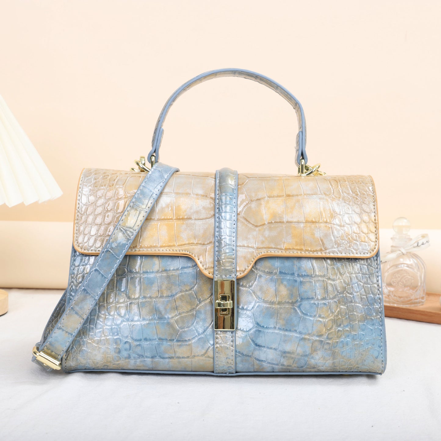 Women's Genuine Leather Fashion Shoulder Messenger Bag – Stylish Crossbody Handbag