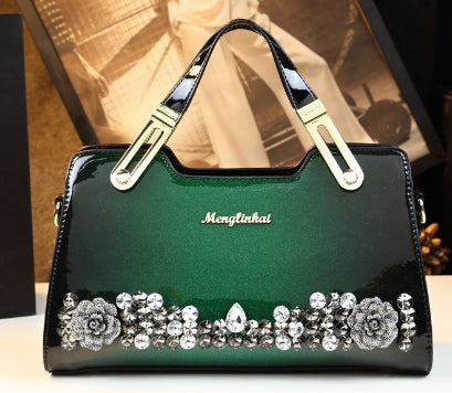 Women's Studded Leather Tote Bag – Fashionable Elegant Handbag