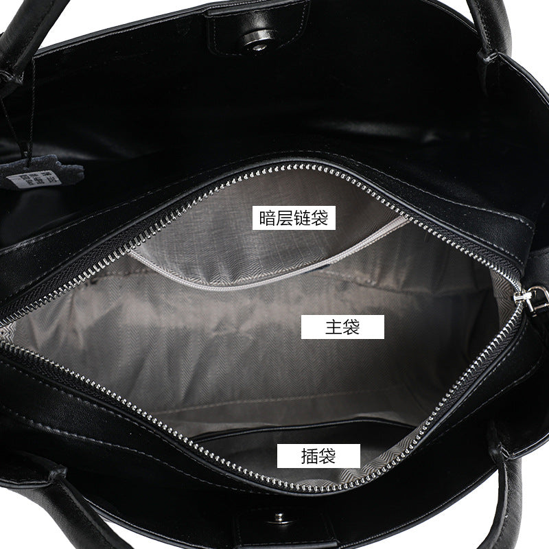 Women's Fashion Leather Tote Handbag – Practical Commuter Shoulder Bag