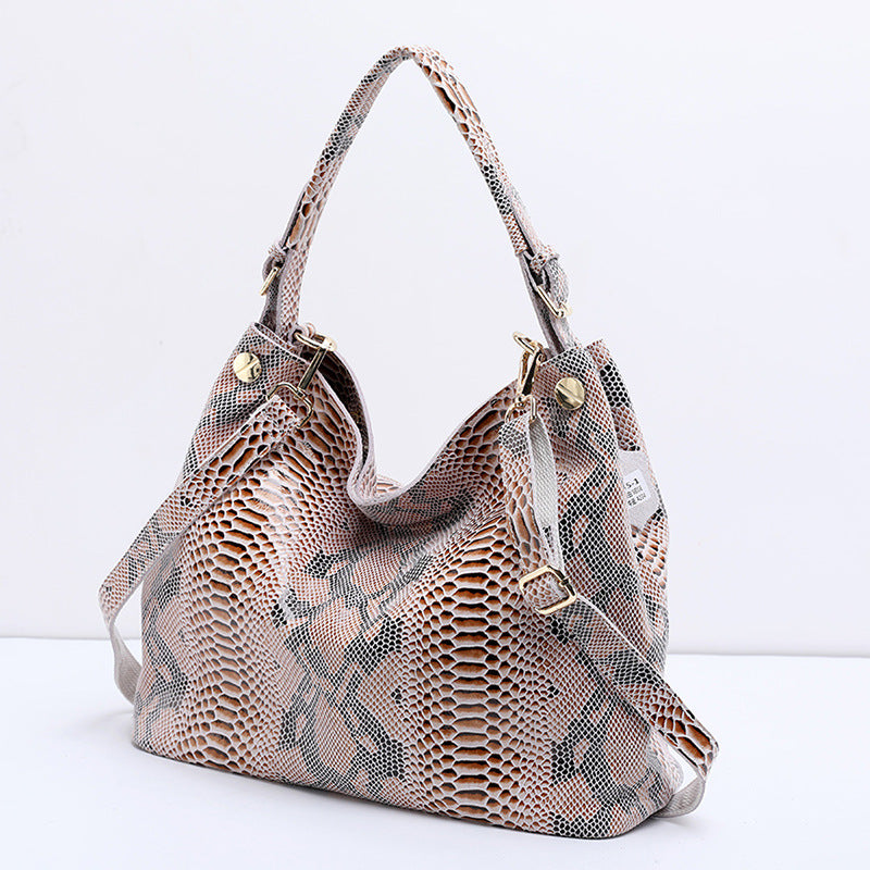 Women's Genuine Leather Large-Capacity Shoulder Handbag – Premium Everyday Tote
