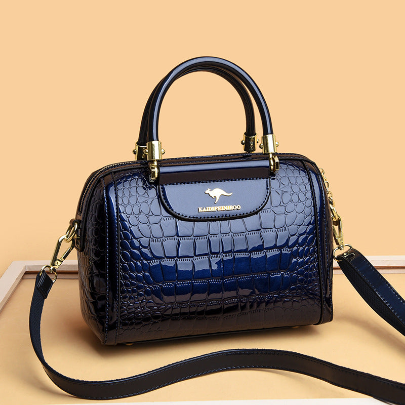 Women's Patent Leather Shiny Crossbody Bag – Fashion Solid Colour Shoulder Bag