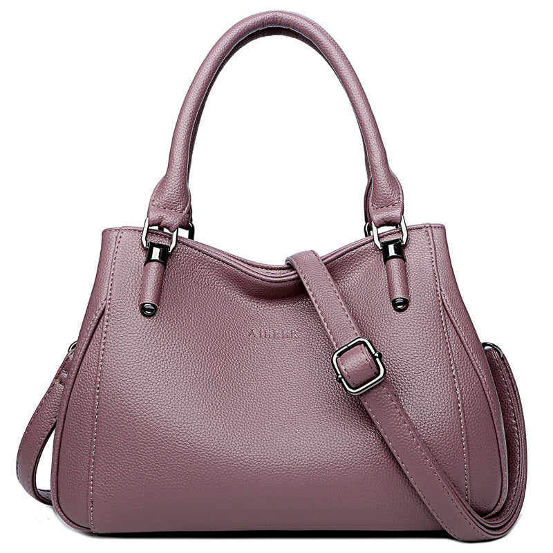 Women's Casual PU Shell Crossbody Bag – Soft Shoulder Bag with Car Stitch Detail