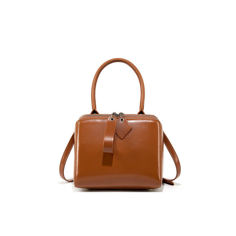 Women's Versatile Leather Handbag – Classic Everyday Bag