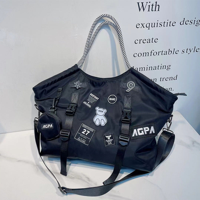 Women's Waterproof Nylon Mesh Shoulder Bag – Casual Large Everyday Bag