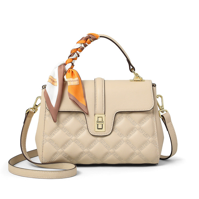 Women's High-End Textured Large Capacity Tote Bag – Cowhide & Leather Crossbody