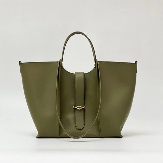 Women's High-Grade Genuine Leather Large Capacity Tote Bag – Premium Everyday Handbag