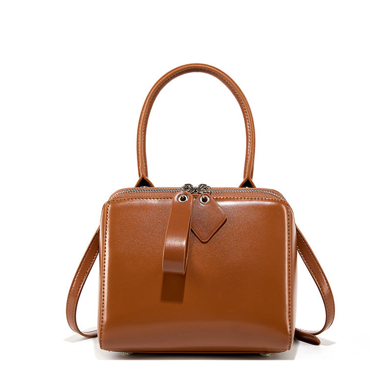 Women's Versatile Leather Handbag – Classic Everyday Bag