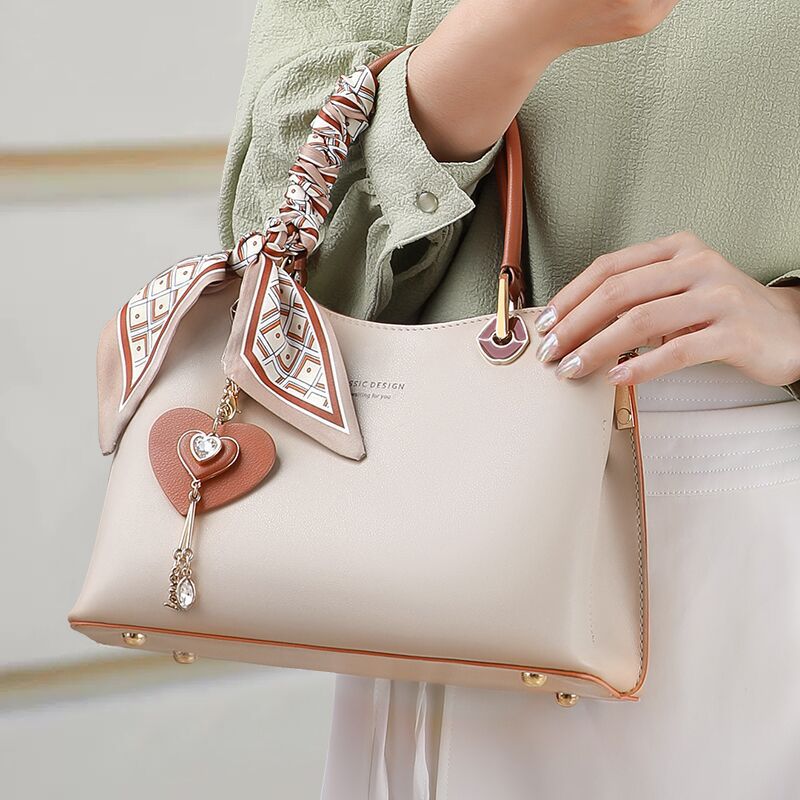Women's Genuine Leather Multi-functional Tote & Crossbody Bag – Contrast Colour Streetwear