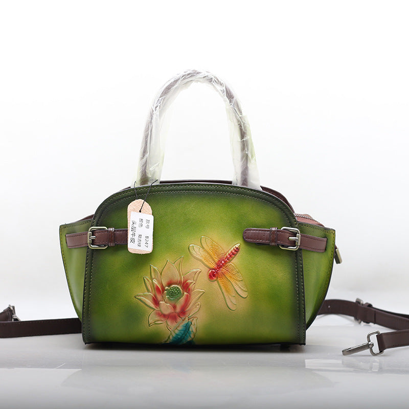 Women's First Layer Cowhide Dumpling Shoulder Bag – Genuine Leather Crossbody Messenger Bag
