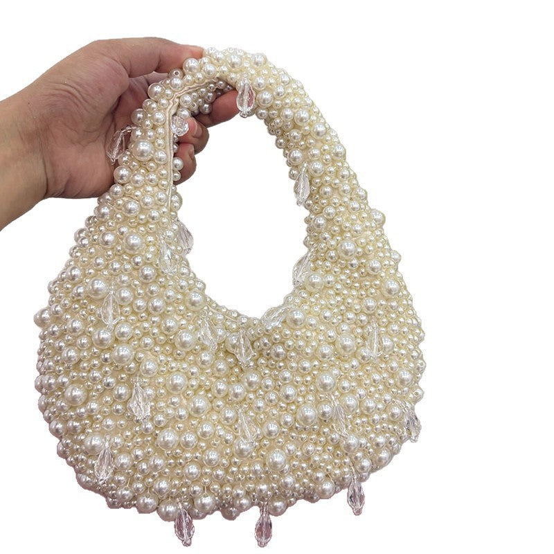 Women's Pearl Shoulder Bag – Cute Versatile Casual Handbag