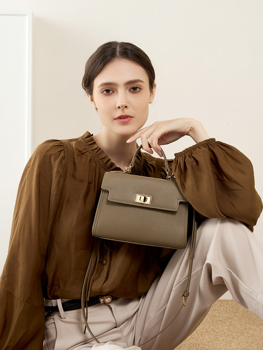 Women's All-Match Cowhide Leather Handbag – Versatile Genuine Leather Shoulder Bag