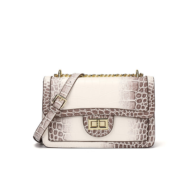 Women's Leather Small Square Crossbody Bag – Chic Single Shoulder Messenger Bag