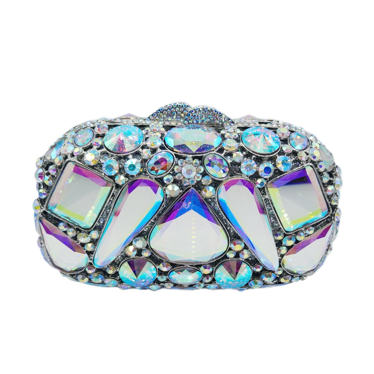 Glass Diamond Encrusted Evening Clutch Bag – Women's Luxury Party Purse