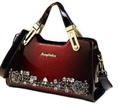 Women's Studded Leather Tote Bag – Fashionable Elegant Handbag