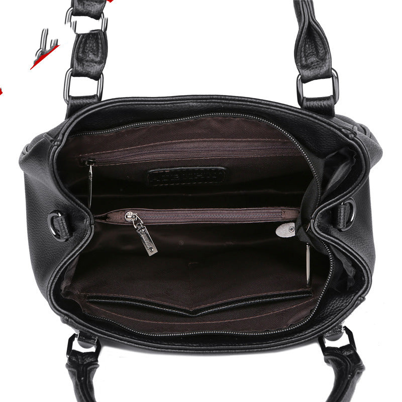 Women's Casual PU Shell Crossbody Bag – Soft Shoulder Bag with Car Stitch Detail