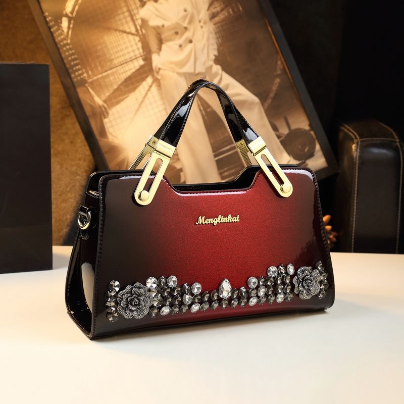 Women's Studded Leather Tote Bag – Fashionable Elegant Handbag