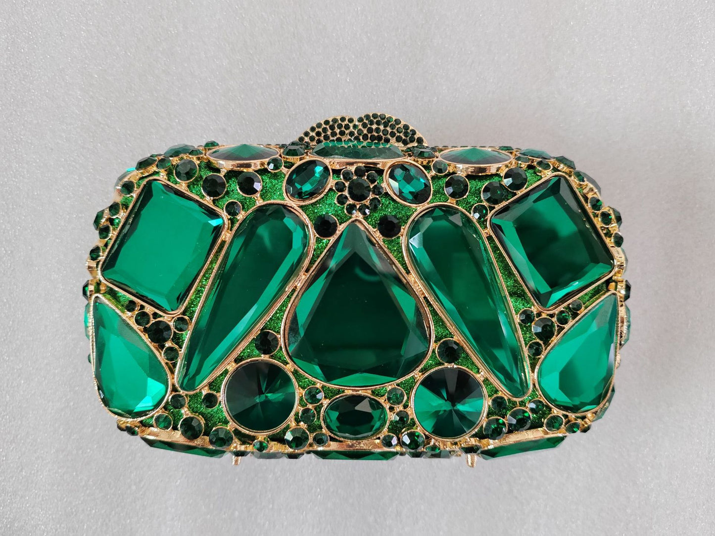Glass Diamond Encrusted Evening Clutch Bag – Women's Luxury Party Purse