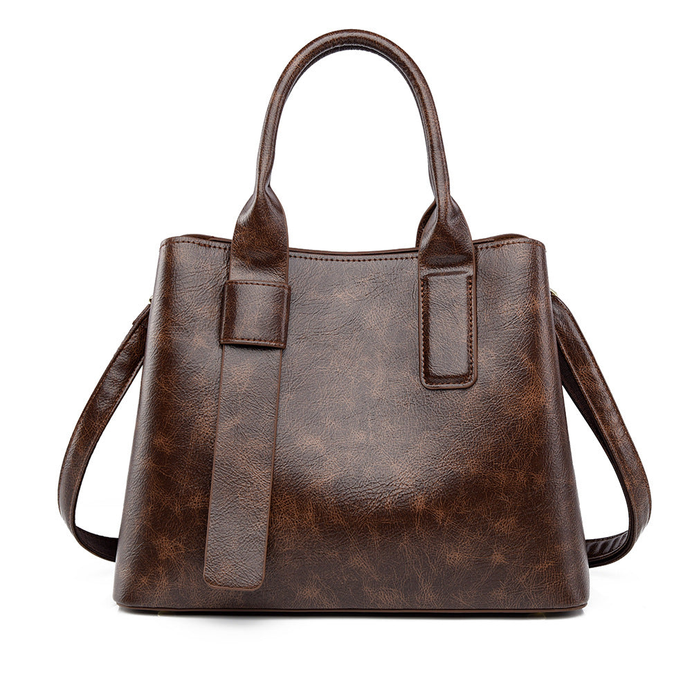 Women's Retro PVC Messenger Bag – Large Shoulder Bag with Gift Box Option