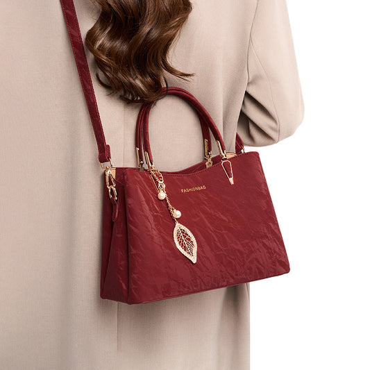 Women's PU Leather Tassel Crossbody Bag – Urban Minimalist Shoulder Messenger Bag in Red