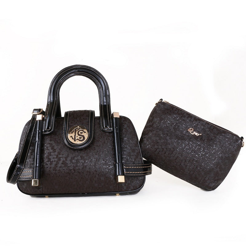 Women's Large Capacity PU Shoulder Bag – Stitching Detail Fashion Handbag