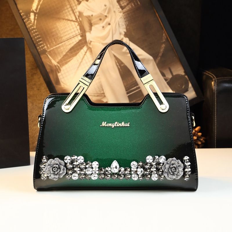 Women's Studded Leather Tote Bag – Fashionable Elegant Handbag