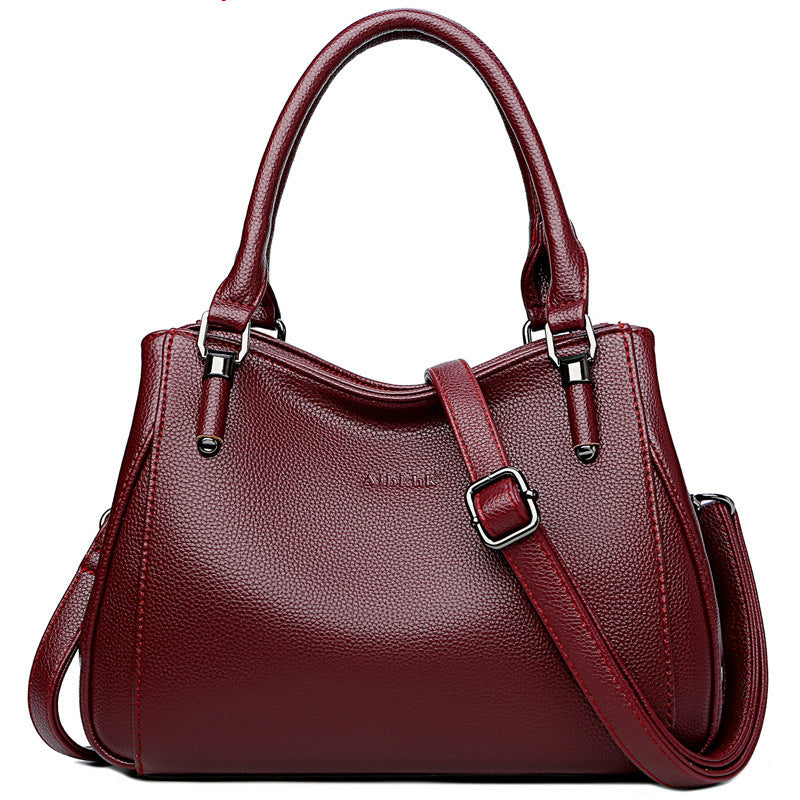 Women's Casual PU Shell Crossbody Bag – Soft Shoulder Bag with Car Stitch Detail