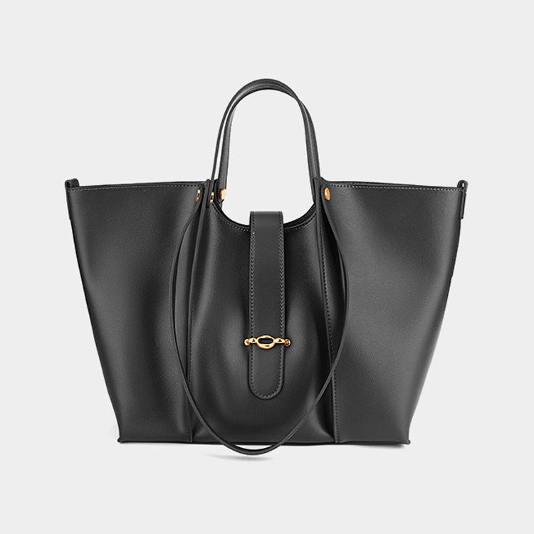 Women's High-Grade Genuine Leather Large Capacity Tote Bag – Premium Everyday Handbag