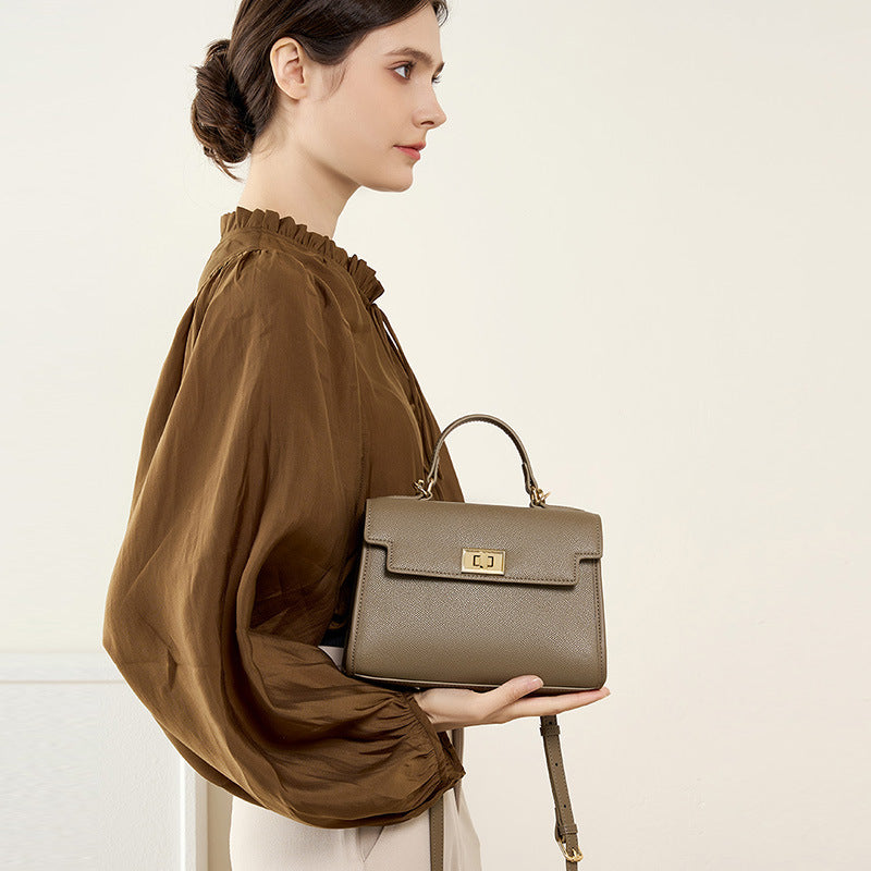 Women's All-Match Cowhide Leather Handbag – Versatile Genuine Leather Shoulder Bag