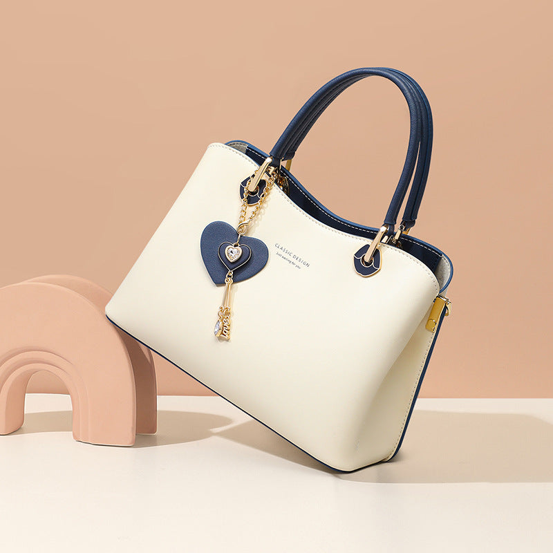 Women's Genuine Leather Multi-functional Tote & Crossbody Bag – Contrast Colour Streetwear