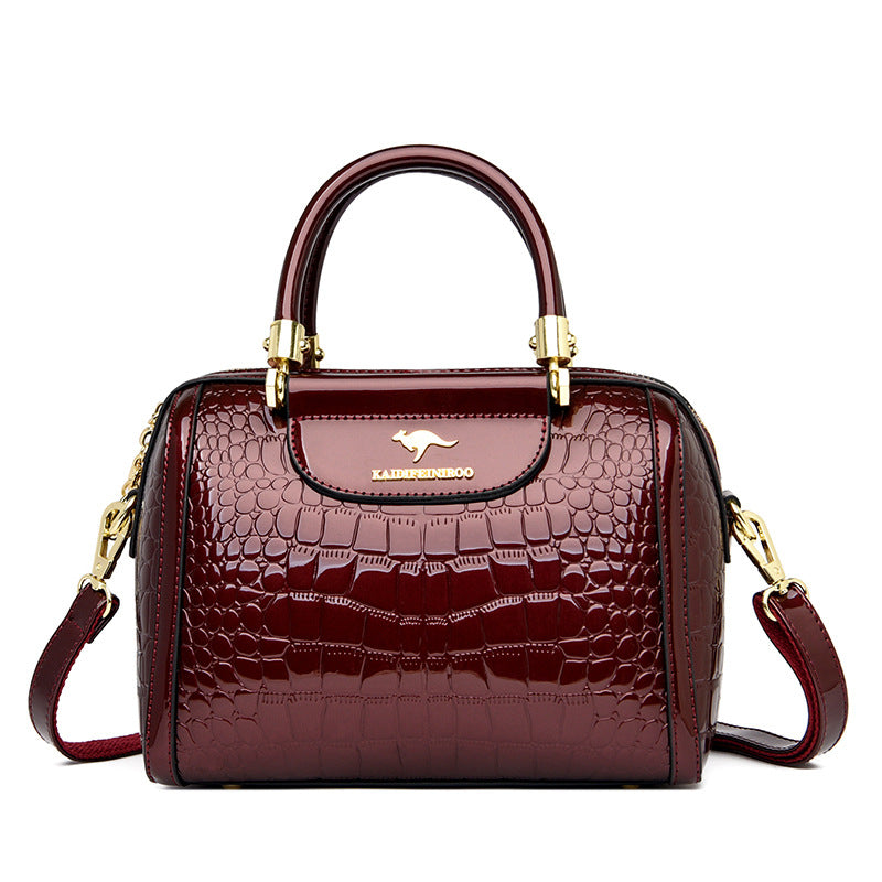 Women's Patent Leather Shiny Crossbody Bag – Fashion Solid Colour Shoulder Bag