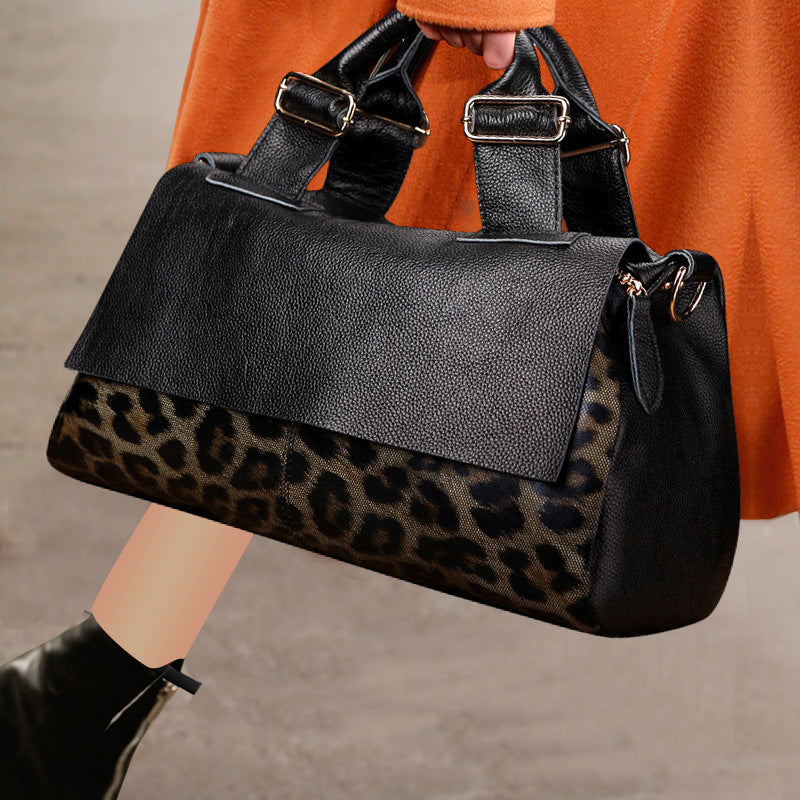 Women's Western Leopard Print Handbag – Bold Animal Pattern Shoulder Bag