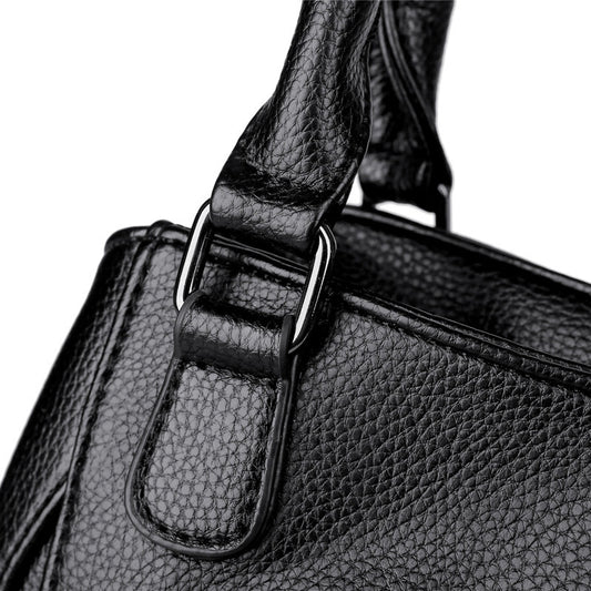 Women's Casual PU Shell Crossbody Bag – Soft Shoulder Bag with Car Stitch Detail