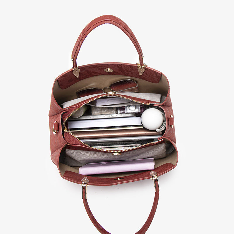 Women's PU Leather Tassel Crossbody Bag – Urban Minimalist Shoulder Messenger Bag in Red