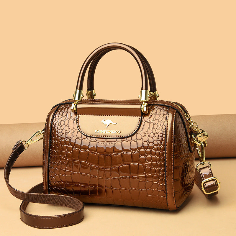 Women's Patent Leather Shiny Crossbody Bag – Fashion Solid Colour Shoulder Bag