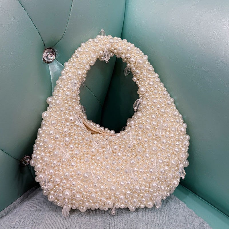 Women's Pearl Shoulder Bag – Cute Versatile Casual Handbag