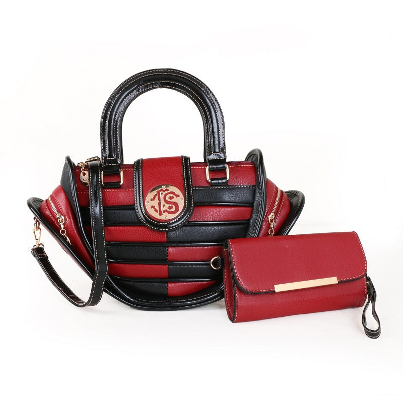 Women's Colourful Splicing Mother & Child Crossbody Bag – Large PU Dumpling Shoulder Handbag